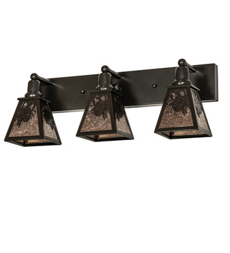 Meyda Tiffany - 233629 - Three Light Vanity - Winter Pine - Timeless Bronze