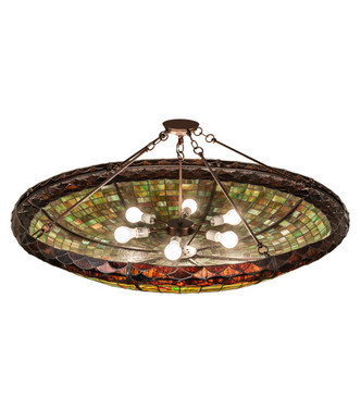 Greenbriar Oak Six Light Semi-Flushmount (235738)