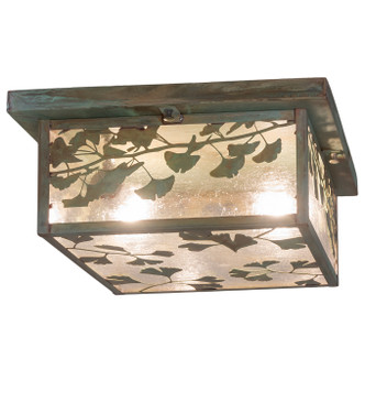 Meyda Tiffany - 251383 - Two Light Flushmount - Hyde Park - Verde Brass