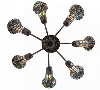 Stained Glass Pond Lily Seven Light Chandelier (251597)