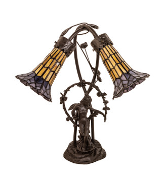 Stained Glass Pond Lily Two Light Table Lamp (251676) Stained Glass Pond Lily Two Light Table Lamp (251676)