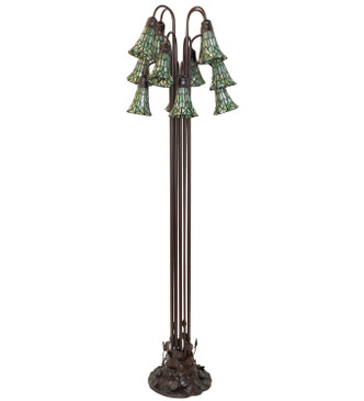 Stained Glass Pond Lily 12 Light Floor Lamp (251701)