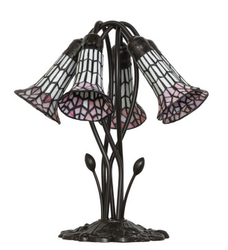Stained Glass Pond Lily Five Light Table Lamp (262232)