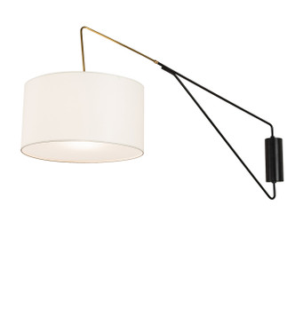 Meyda Tiffany - 268048 - One Light Wall Sconce - Cilindro - Solar Black/Brass