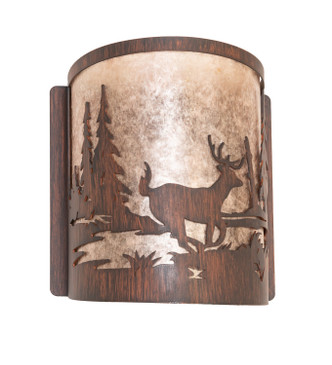 Deer at Lake One Light Wall Sconce (281097)