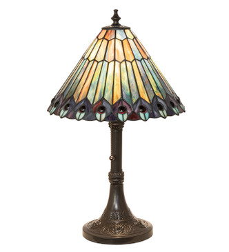 Meyda Tiffany - 282077 - One Light Accent Lamp - Tiffany Jeweled Peacock