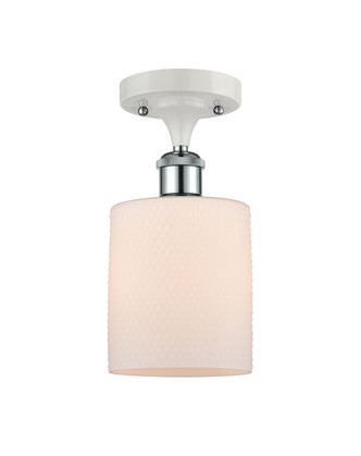 Innovations - 516-1C-WPC-G111 - One Light Semi-Flush Mount - Ballston - White Polished Chrome
