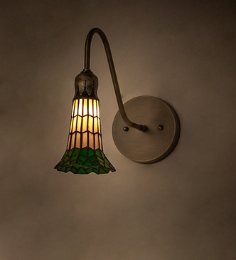 Stained Glass Pond Lily One Light Wall Sconce (287195)