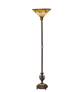Meyda Tiffany - 289950 - One Light Torchiere - Nuevo Mission - Mahogany Bronze