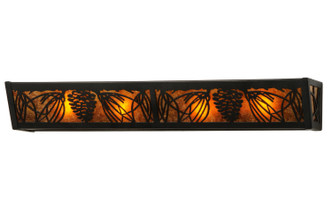 Meyda Tiffany - 51019 - Four Light Vanity - Mountain Pine - Textured Black