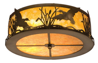 Meyda Tiffany - 51239 - Two Light Flushmount - Ducks in Flight - Antique Copper