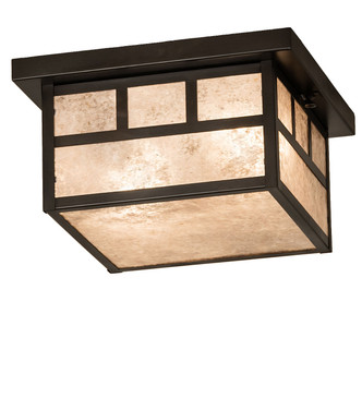 Meyda Tiffany - 52710 - Two Light Flushmount - Hyde Park - Craftsman Brown