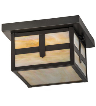 Hyde Park One Light Flushmount in Craftsman Brown (57-52713)