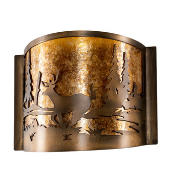 Deer at Lake One Light Wall Sconce (70703)