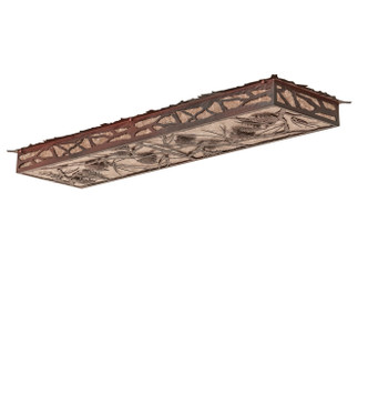 Whispering Pines LED Flushmount in Rust Over Wrought Iron (57-99360) Whispering Pines LED Flushmount in Rust Over Wrought Iron (57-99360)