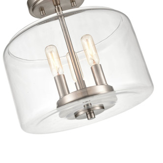 Asheville Three Light Semi-Flush Mount (6923-SN)