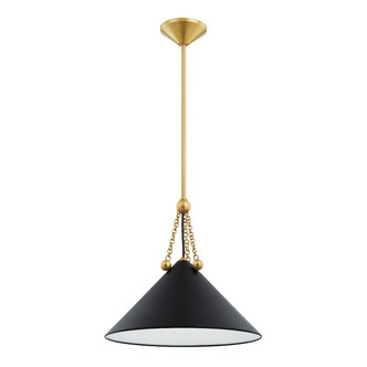 Mitzi - H784701S-AGB/SBK - One Light Pendant - Kalea - Aged Brass/Soft Black