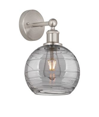 manufacturer_finish:Satin Nickel|manufacturer_glass:Light Smoke Deco Swirl|light_output:220.00lm|color_temperature:2200K|cri:99