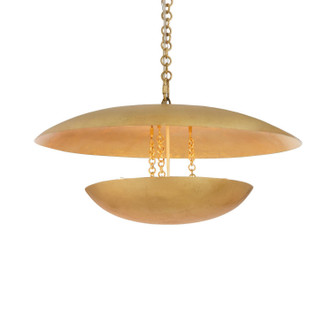 Arteriors - DMI27 - Three Light Chandelier - Florko - Gold Leaf
