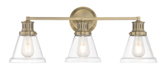 Norwell Lighting - 2403-AN-CL - Three Light Bath - Alden - Antique Brass