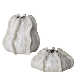 Uttermost - 17973 - Vases S/2 - Urchin - Ivory And Beige
