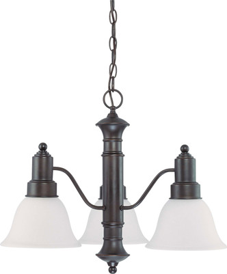 Nuvo Lighting - 60-3144 - Three Light Chandelier - Gotham - Mahogany Bronze