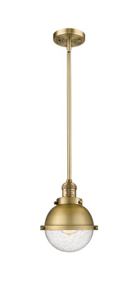 Innovations - 201S-BB-HFS-64-BB-LED - LED Mini Pendant - Franklin Restoration - Brushed Brass