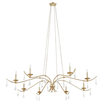 Quorum - 602-8-60 - Eight Light Chandelier - Lorelei - Aged Silver Leaf