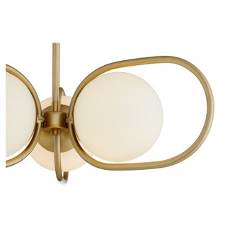 Belmont Three Light Chandelier in Aged Brass (19-6137-3-80) Belmont Three Light Chandelier in Aged Brass (19-6137-3-80)