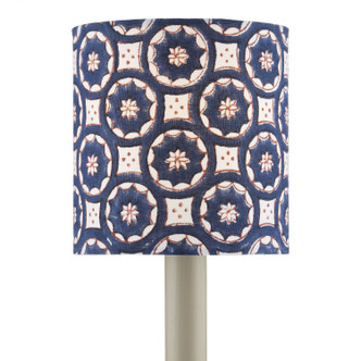 Currey and Company - 0900-0008 - Chandelier Shade - Block Print Navy Multi Drum Chandelier Shade - Navy/White/Red