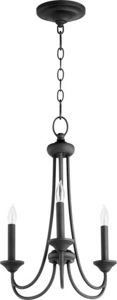 Quorum - 6250-3-69 - Three Light Chandelier - Brooks - Textured Black