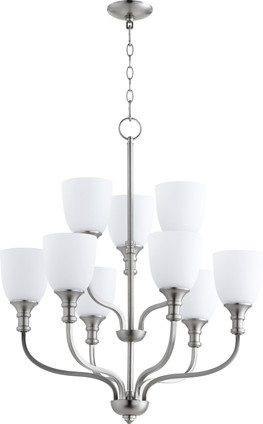 Quorum - 6811-9-65 - Nine Light Chandelier - Richmond - Satin Nickel