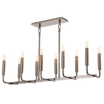 Robert Abbey - B1409 - Ten Light Chandelier - Mavisten Edition Carbonia - Black Chrome