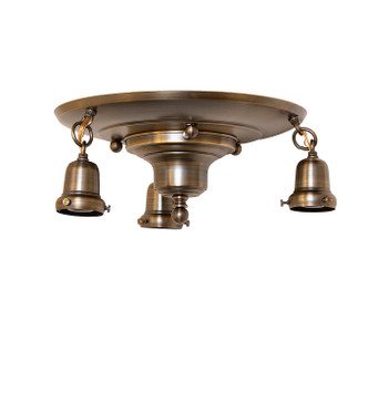 Meyda Tiffany - 283653 - Three Light Flush Mount Hardware - Revival - Antique Brass