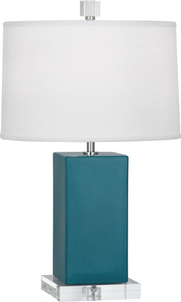 Robert Abbey - PC990 - One Light Accent Lamp - Harvey - Peacock Glazed Ceramic