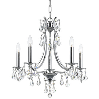 Crystorama - 5935-CH-CL-MWP - Five Light Chandelier - Cedar - Polished Chrome