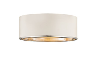 Z-Lite - 2303F3-MW-CH - Three Light Flush Mount - Arlo - Matte White + Chrome