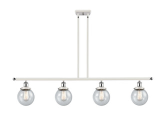Innovations - 916-4I-WPC-G204-6-LED - LED Island Pendant - Ballston Urban - White Polished Chrome