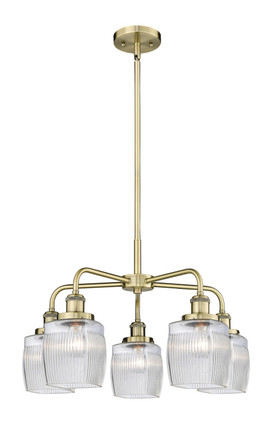 Innovations - 916-5CR-AB-G302 - Five Light Chandelier - Downtown Urban - Antique Brass