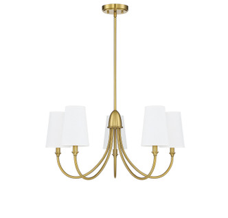 Cameron Five Light Chandelier in Warm Brass (51-1-2540-5-322)