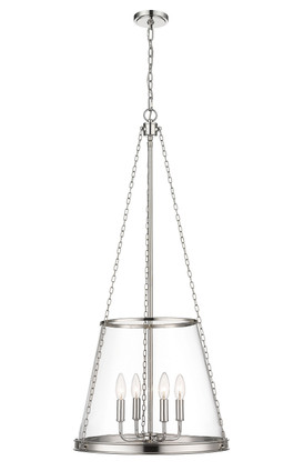 Z-Lite - 341P18-PN - Four Light Pendant - Prescott - Polished Nickel