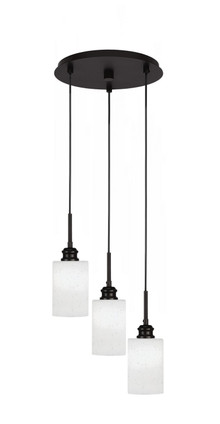 Toltec Lighting - 1173-ES-310 - Three Light Mini Pendant - Edge - Espresso