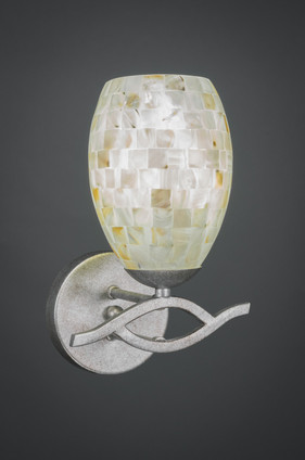 Toltec Lighting - 141-AS-406 - One Light Wall Sconce - Revo - Aged Silver