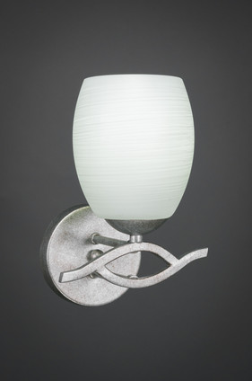 Toltec Lighting - 141-AS-615 - One Light Wall Sconce - Revo - Aged Silver
