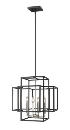 Z-Lite - 454-18BK-BN - Four Light Chandelier - Titania - Black + Brushed Nickel