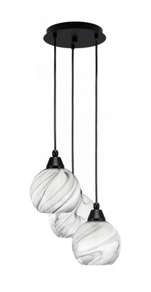 Toltec Lighting - 1816-MB-4109 - Three Light Pendalier - Array - Matte Black