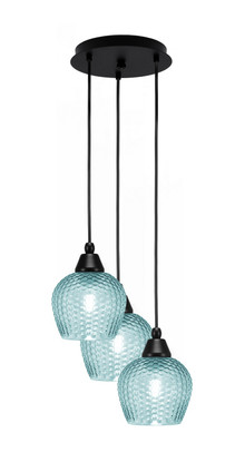 Toltec Lighting - 1816-MB-4605 - Three Light Pendalier - Array - Matte Black