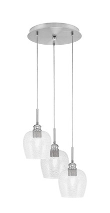 Toltec Lighting - 1818-BN-4812 - Three Light Pendalier - Array - Brushed Nickel