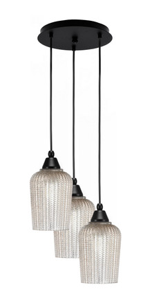 Toltec Lighting - 1818-MB-4253 - Three Light Pendalier - Array - Matte Black
