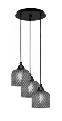 Toltec Lighting - 1818-MB-4612 - Three Light Pendalier - Array - Matte Black